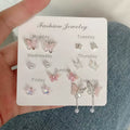 Fashion 7 Pair butterfly Fancy Earring Design Set for Women Wholesale N2010232 MegaBDM
