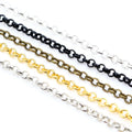 5 Meters 2.0mm 2.5mm 5 Colors Plated O-ring Unwelded Iron Cable Chains Necklace DIY Jewelry Making Findings Accessories