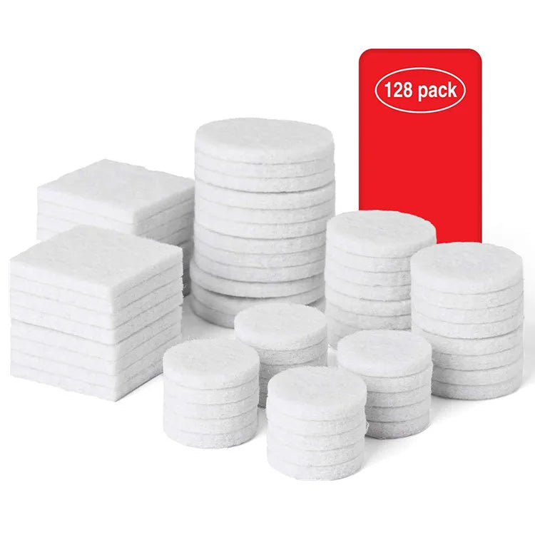 Self Adhesive Furniture Felt Gliders White Chair Felt Pads for Hardwood Floor