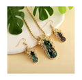 Ocean Series Slippers Pendant Natural Shell Jewelry Set Fashion Gold Plating Rope Chain Abalone Shell Shoes Earring for Women