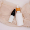 50ml Cylinder 20ml Serum Glass Bottle  with Bamboo Lid