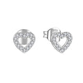 Heart 5A Zirconia Womens Korean Earrings 925 Sterling Silver Lovely Korean Stud Earring for Girls Wholesale