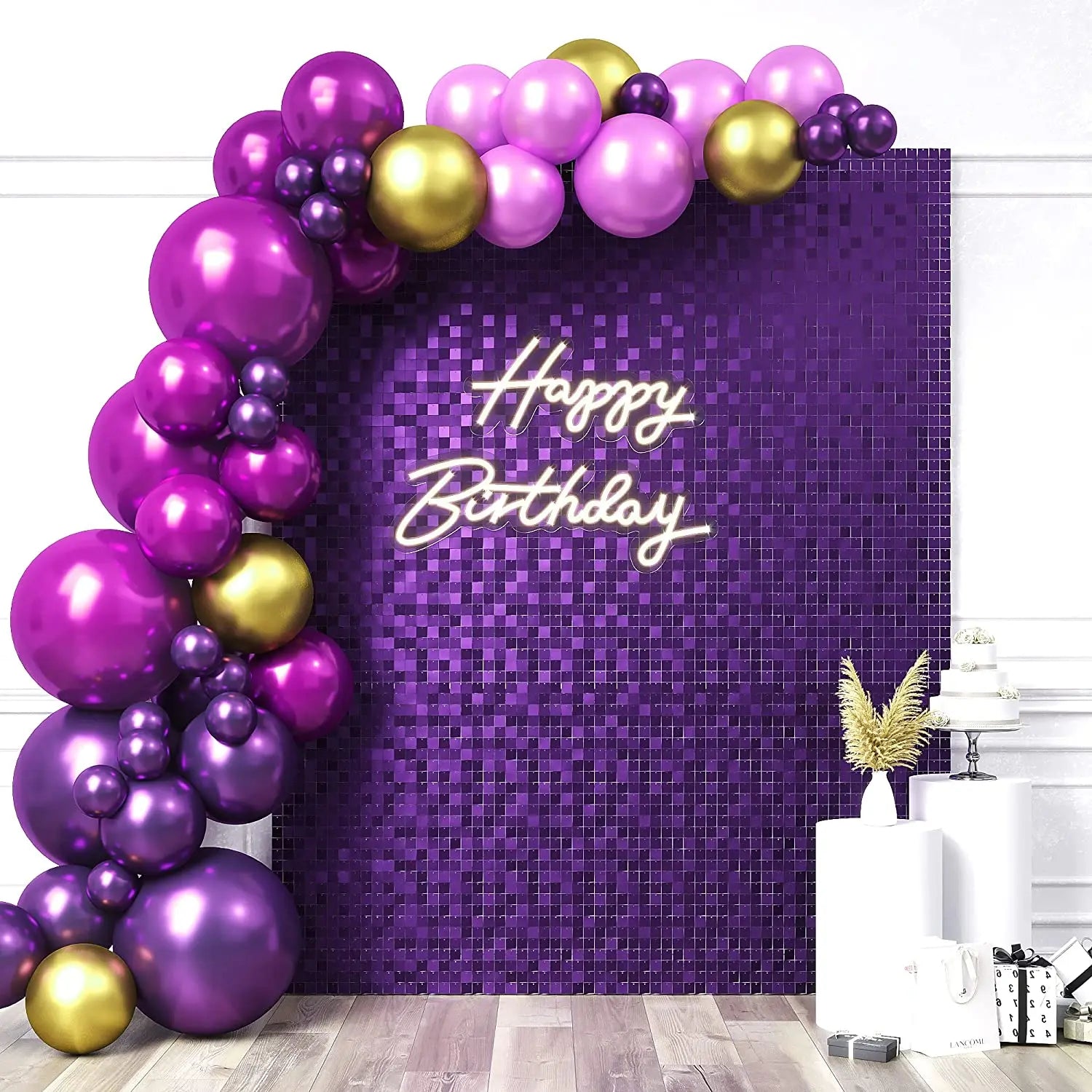 Custom Flash Sequin Panel Wall Background for Birthday Wedding Decoration Backdrop Shimmer Sequin Wall Panels