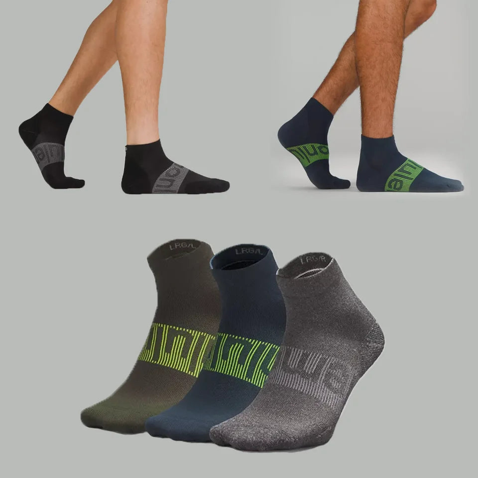 Men's Sports Socks Custom Logo Digital Printing Knitted Anti-slip Cotton Ankle Socks for Men and Women Low MOQ Body