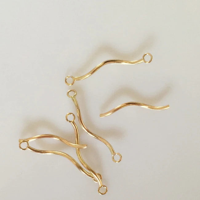 14K Gold Filled Tube Beads Connector for Jewelry Making