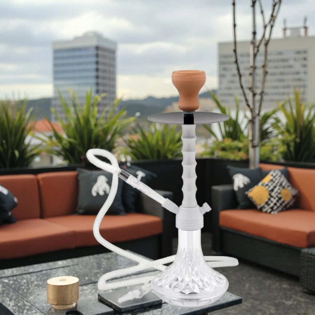 Custom Logo Portable Acrylic Shisha Hookah Set in Multiple Colors Acrylic Hubble Bubble Hubly Mirror Technique Party Use MegaBDM