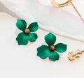 Boho Flower Stud Earrings for Women Girls Flower Shaped Daisy Earrings With Gold Bud