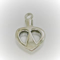 Stainless Steel Heart Cremation Urn Keepsake Necklace Hollow Heart Pendant Holder Memorial Jewelry Water Drop Charm Ashes Urn
