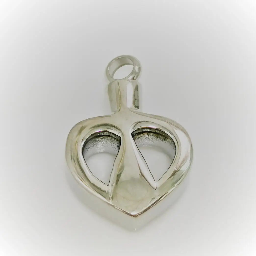 Stainless Steel Heart Cremation Urn Keepsake Necklace Hollow Heart Pendant Holder Memorial Jewelry Water Drop Charm Ashes Urn