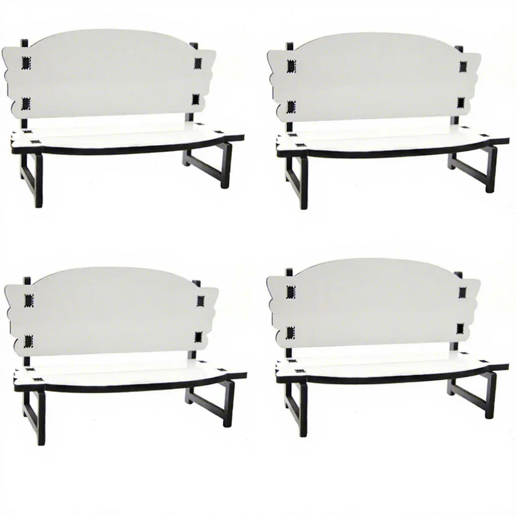 Sublimation Memorial Bench Blanks MDF USA WAREHOUSE  Wholesale DIY Customized Logo White Memorial Long Bench Sublimation
