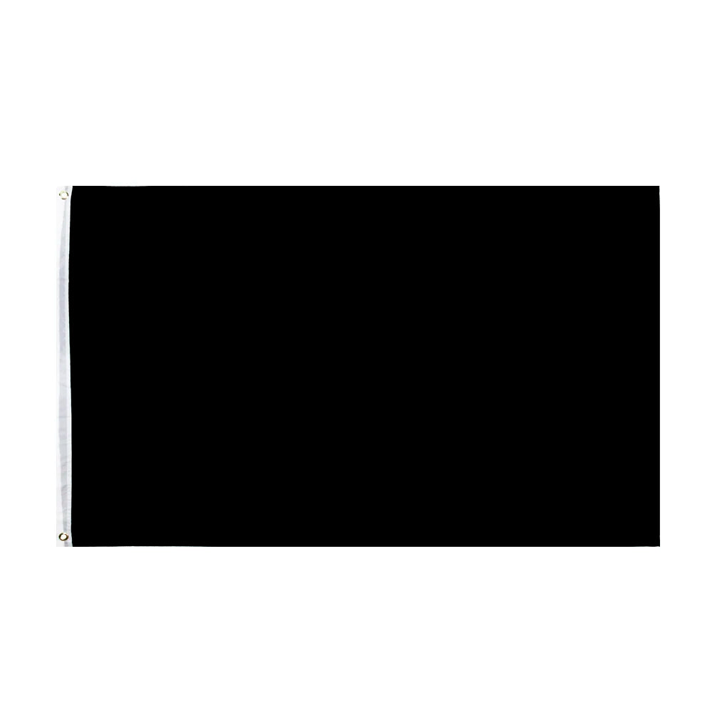 Ready to Ship 3x5Fts All Black Single Color Polyester Flag EN-71 AZO FREE Certified Soft