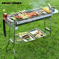 Outdoor Camping Korean Japan Portable Barbecue Foldable Small Stainless Steel Charcoal BBQ Grill