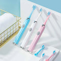 Smart Battery Powered Ultrasonic White Electric Toothbrush  Automatic Electric Toothbrush for Adult Soft Bristles Oral Care