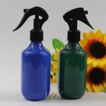 Empty Transparent 250ml Blue Green PET Plastic Spray Bottle with Sprayer
