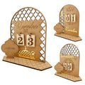 Ramadan Countdown Calendar Wooden Ramadan Advent Calendar EID Mubarak Ornament for Home Muslim Islamic Table Decorations