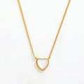 Joolim Jewelry 18K Gold Plated Heart Shell Pendant Necklace Stainless Steel Jewelry Wholesale