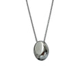 Wholesale Coffee Bean Necklace Silver Designer Minimalist Necklace Silver And Gold Plated Stainless Steel Round Pendant Necklace