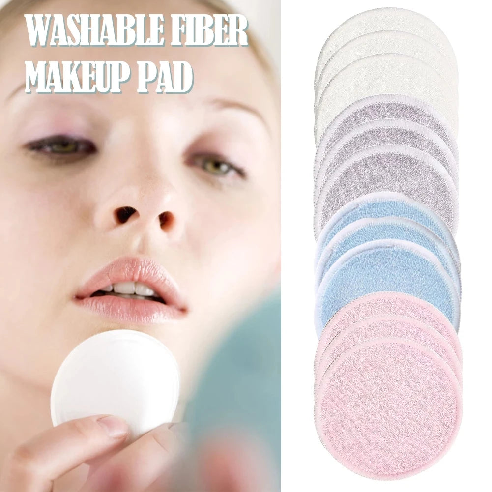 New Ebt Reusable Bamboo Cotton Loose Powder Makeup Remover Pads with Konjac Sponge Washable and Custom Logo