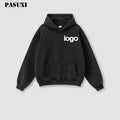 PASUXI Custom OEM Men's Basketball Sweatshirts Autumn Winter Casual Loose Fit Solid Color Hooded Cotton Tops Worested Fabric