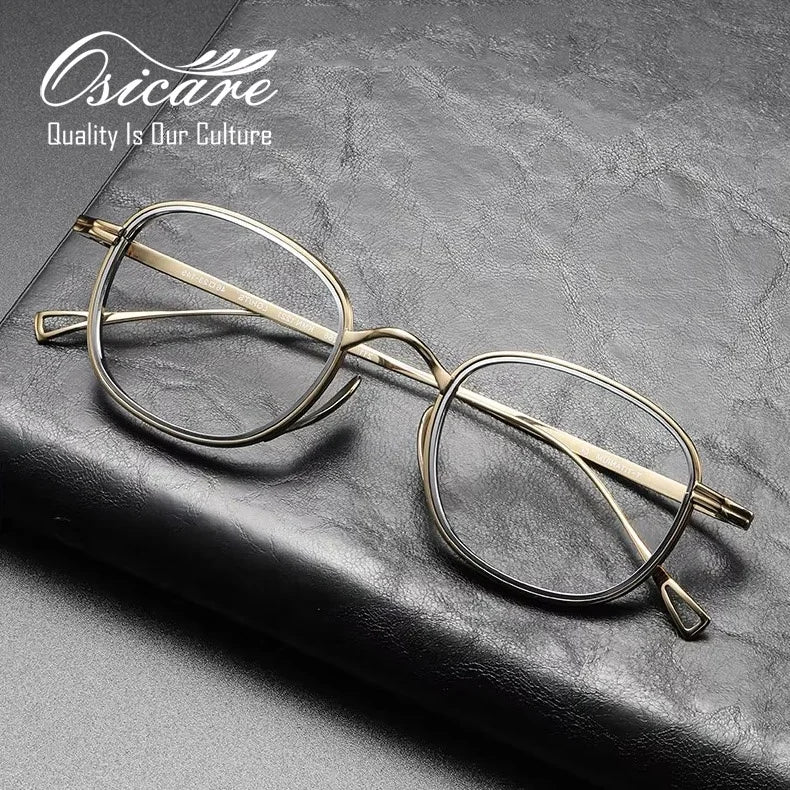 High Quality Vintage Titanium Vogue Eye Glasses Fram Y2k Lunettes Lenses Optics Luxury Eyeglasses Black Optical Spectacle Frame MegaBDM