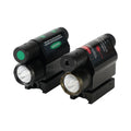 Mini Green Dot Laser Scope LED White Light Sight Scope 11/22mm Mount Set for Hunting