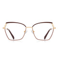 Hollow Designer Cat Eye Acetate Metal Optical Eyeglasses Frames Anti-Blue Light Computer Reading Glasses for Ladies