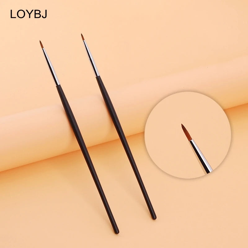 Precise Sharp Tip Concealer & Eyeliner Lip Liner Brush T22 Mink Hair Wood Handle Face Detail Private Label Cosmetic Brush MegaBDM