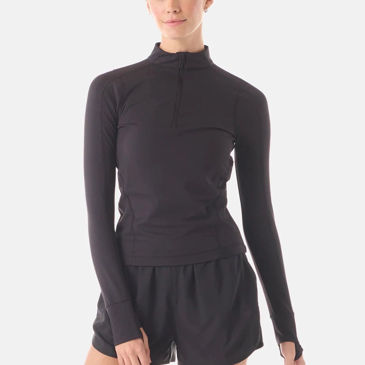 High Quality Women's Slim Fit Yoga Jackets Quarter Zip Stand Collar Stretch Jackets