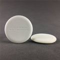 Colorful Luxury PU Flocked White Round Flocking Compact Powder Puff With Debossed Logo