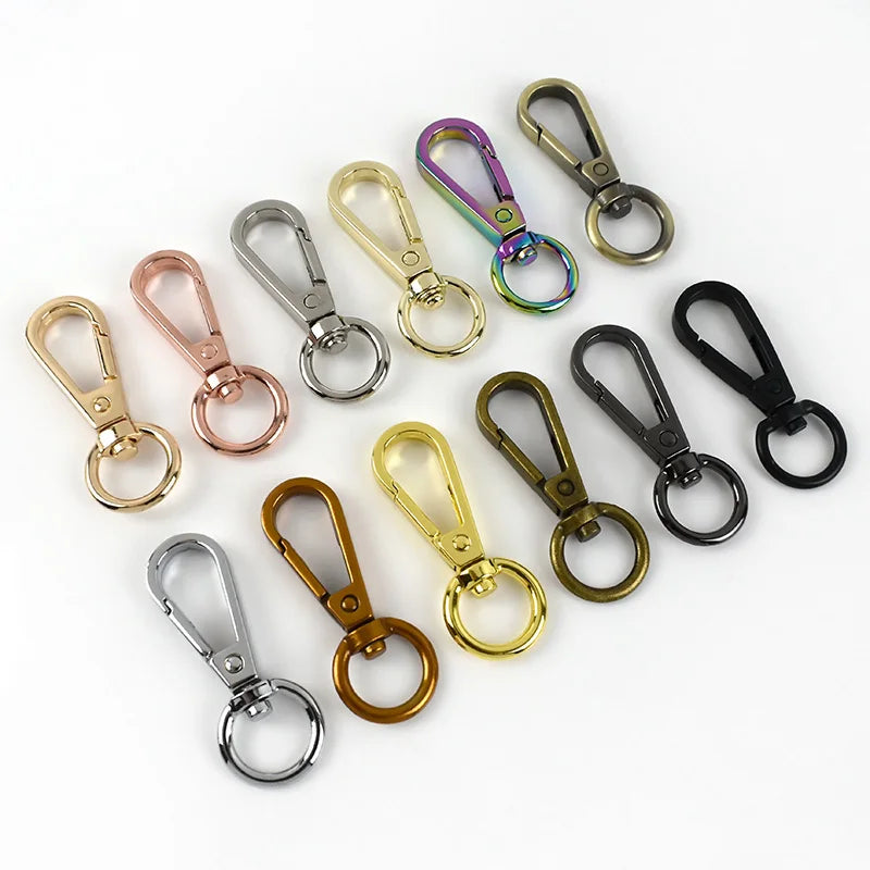 Meetee F4-1 13mm Multicolor Alloy Chain Buckle Bag Accessories Rotating Trigger Clips Snap Hook Lobster Clasp