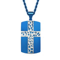 Alin Factory Direct Two-color Plated Skeleton Cross Pendant Simple Rectangular Stainless Steel Necklace