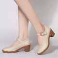 Elegant Women Mary Jane Shoes 6.5CM Comfortable Heels for Ladies Sandal Shoes