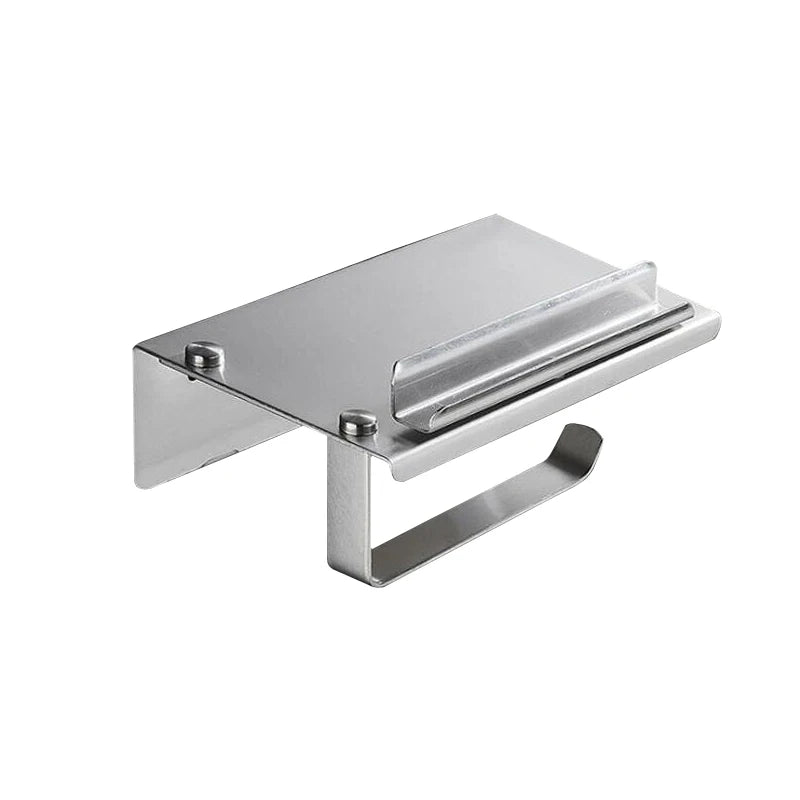 September Purchase Wall-Mounted Toilet Paper Holder Cell Phone Shelf Rotate Accessory September Purchase Adhesive Paper Holder