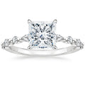 OLAN 2ct 925 Sterling Silver Princess Cut Custom Moissanite Rings for Women Engagement Fashion Jewelry