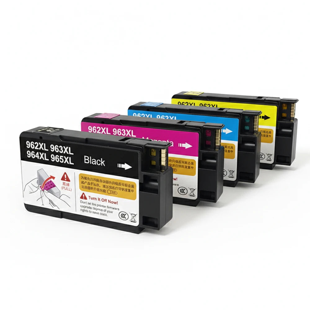 Ocbestjet 962/963/964/965 Compatible Ink Cartridge With One Time Chip and Ink for HP OfficeJet Pro 9010 9012 9013 9014 9015