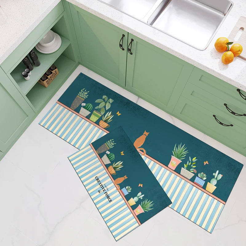 Waterproof Custom Printed Indoor Kitchen Rug Floor Mats Kitchen Mat