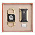 CIGARLOONG High-grade Retro Windproof Torch Lighter Portable Stainless Steel Sharp Cigar Cutter 2-piece Cigar Accessories Set