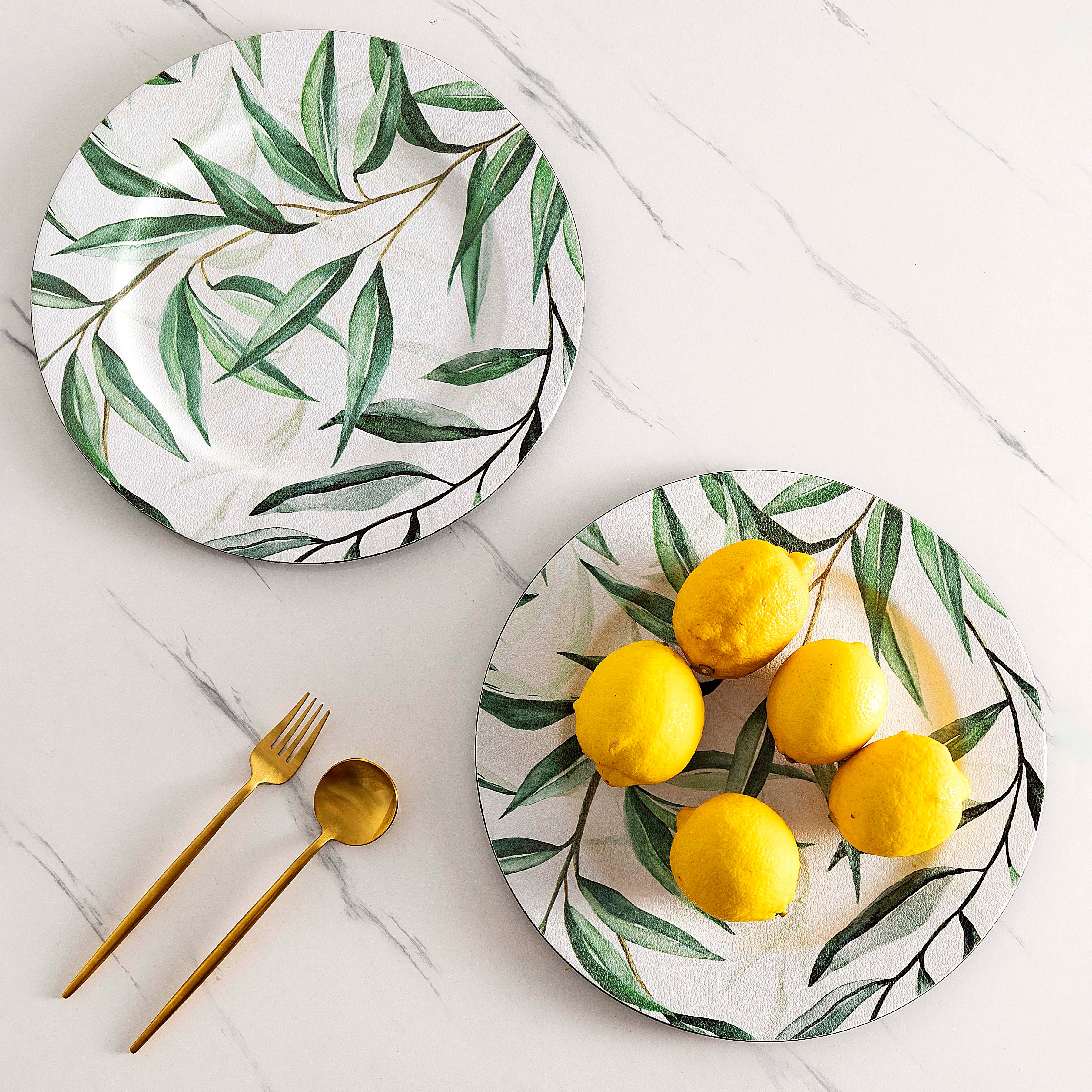 Tabletex 13 Inch Charger Plates Leather Surface Plastic Charger Plates Round Wholesale Party Elegant Decoration Place Mats