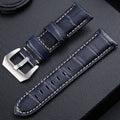 Top Layer Slub Pattern Calf Genuine Leather Watch Strap 20 22 24 26mm Sport Crocodile Genuine Leather Replacement Watchband