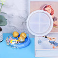 C-0553 DIY epoxy mold new diamond large plate mold circular coaster box storage box silicone mold