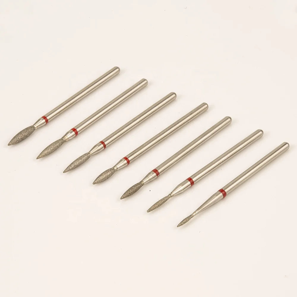 Electric Rotary Bur Burrs 3/32" Professional Wholesale Flame Efile Safety Russian Diamond Manicure Cuticle Drill Bits for Nails