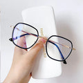 New Polygon Anti-blue Light Frame Korean Version of Female Students Myopia Finished Glasses Wholesale