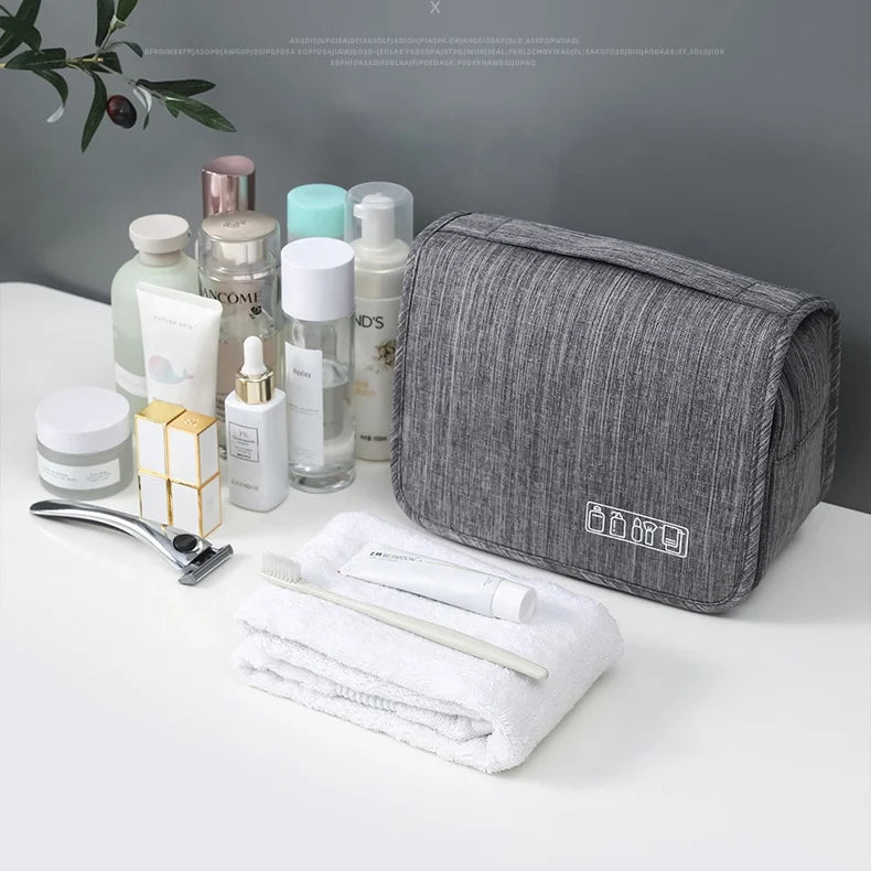 Wholesale Make up Organizer Toiletry Pouch with Hanging Wet Dry Separated Makeup Bag for Travel Waterproof Cosmetic Storage Bag