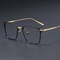 2022 Original Titanium Square Spectacle Glasses Eyewear Optical Frame Handmade Big Frames for Men Solid Pattern Gafas