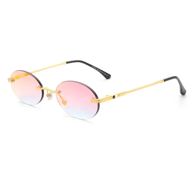 Aochi Designer Rimless Sunglasses Sun Glasses for Men and Women