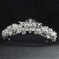 SLBRIDAL Alloy Ins Baroque Style Bridal Tiara Hairband Rhinestone Wedding Crown Women Prom Hair Accessories Women Party Jewelry