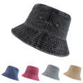 Wholesale Stock Unisex Fashion Custom Designer Bucket Hats Cotton Denim Bucket Hat for Adults