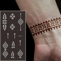 Wholesale Classic Art Flower Reusable Henna Tattoo Painting Stencil Luxury Face Body Wist Waterproof Henna Fake Temporary Tattoo