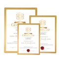 Custom Size Magnetic Detail Frame Certification Frame Gold Description Frame