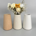 Minimalist Matt Ceramic Conical Vase - Modern Nordic Style Handcrafted Flower Pot for Home Decor and Wedding Floral Arrangements